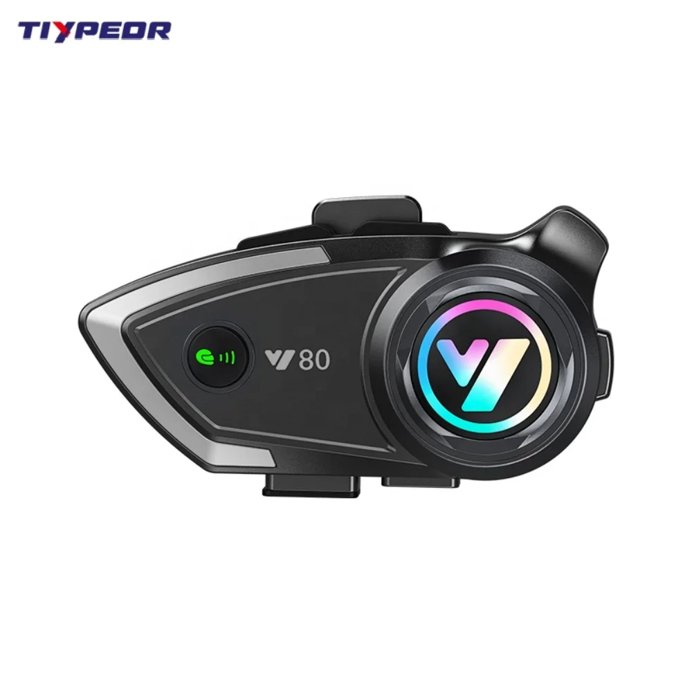 TIYPEOR Motorcycle Helmet BT 5.3 Headset Wireless Waterproof Handsfree Call Music Earphone for Riders Moto GPS Headphone