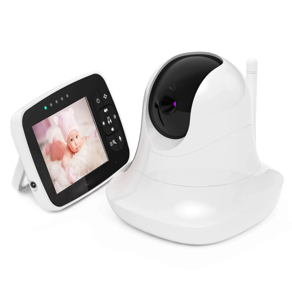 Sm935 Video Baby Monitor With Two-Way Talk Night Vision 1200mAh  Feeding Timer Smart Video Baby Monitors