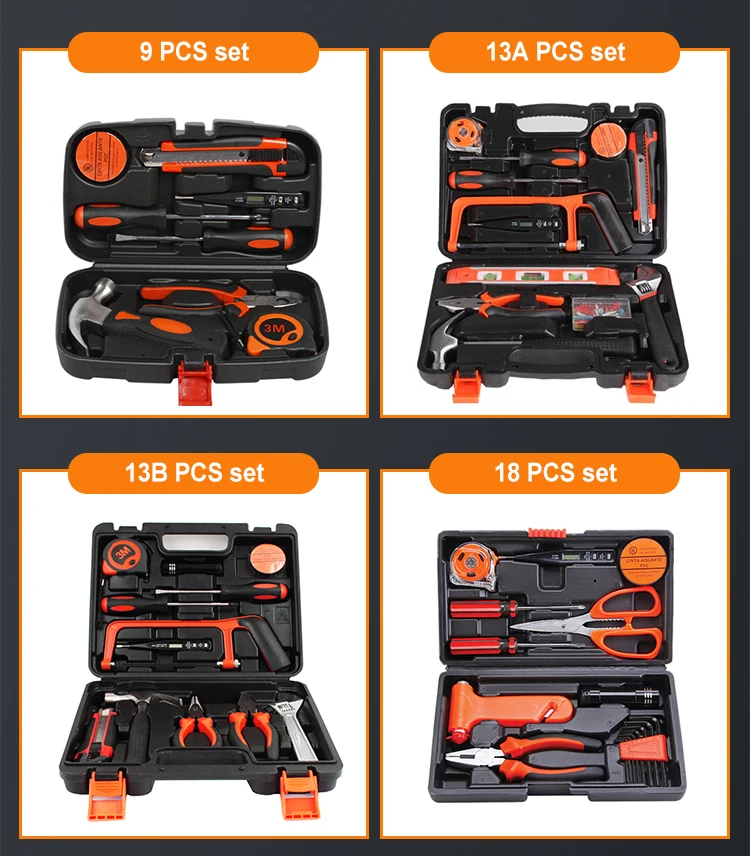 Wholesale professional 108pcs household general tool set combination kits durable home repair toolbox mechanical tookit