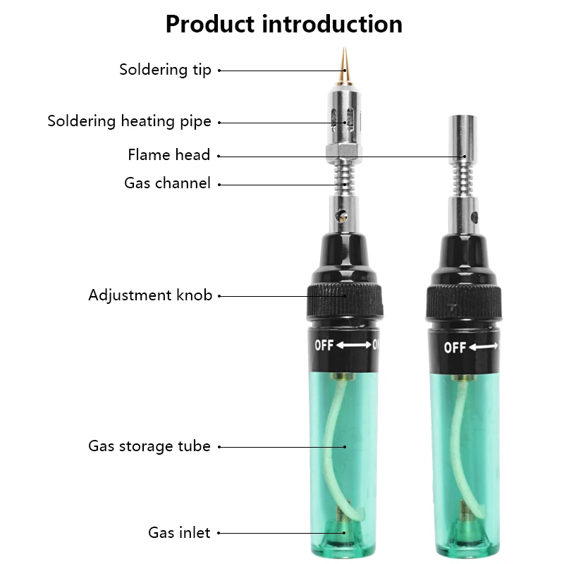 handskit  mt-100 16pcs Gas soldering iron kit  multifunctional Cordless Torch Butane inflatable gas soldering iron set