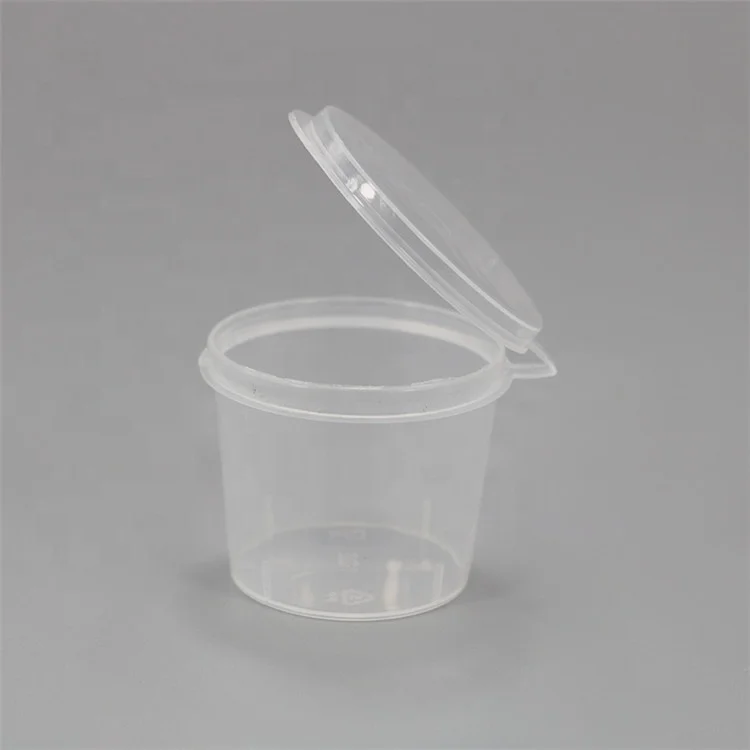 Different Size Recyclable Round Small Disposable Plastic Transparent 1oz 2oz 3oz 4oz Sauce Cup With Lid
