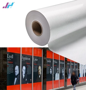 1.6mm Hole  one way vision PVC sticker film for glass advertising privacy protection