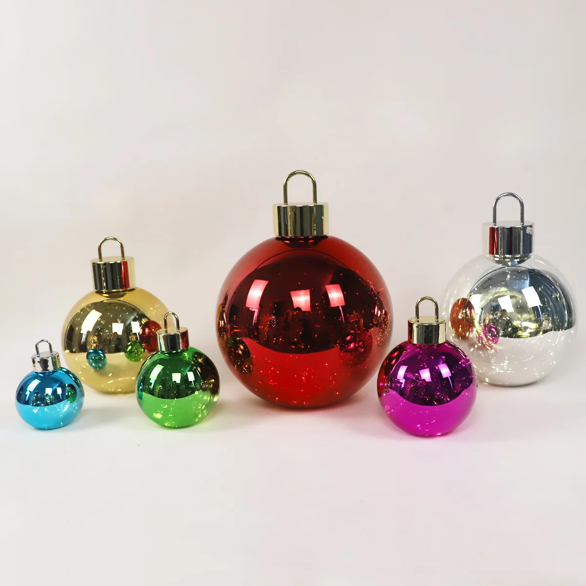 Luxe 20cm 25cm 30cm electroplating productie super kwaliteit led kerstverlichting oplichtende glazen bal