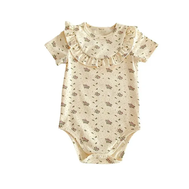 New Arrival Summer Printing 3-6 Months Cotton Spandex Baby Rompers Girl