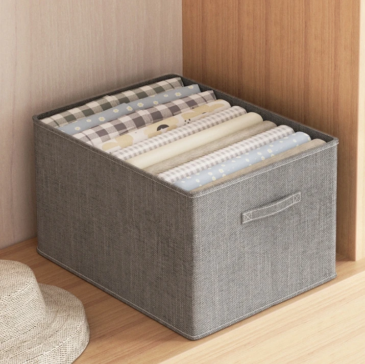 Large Eco-Friendly Rectangle Household Linen Storage Box Modern Foldable Waterproof Drawer-Type Clothing Organizer Sorting Extra factory