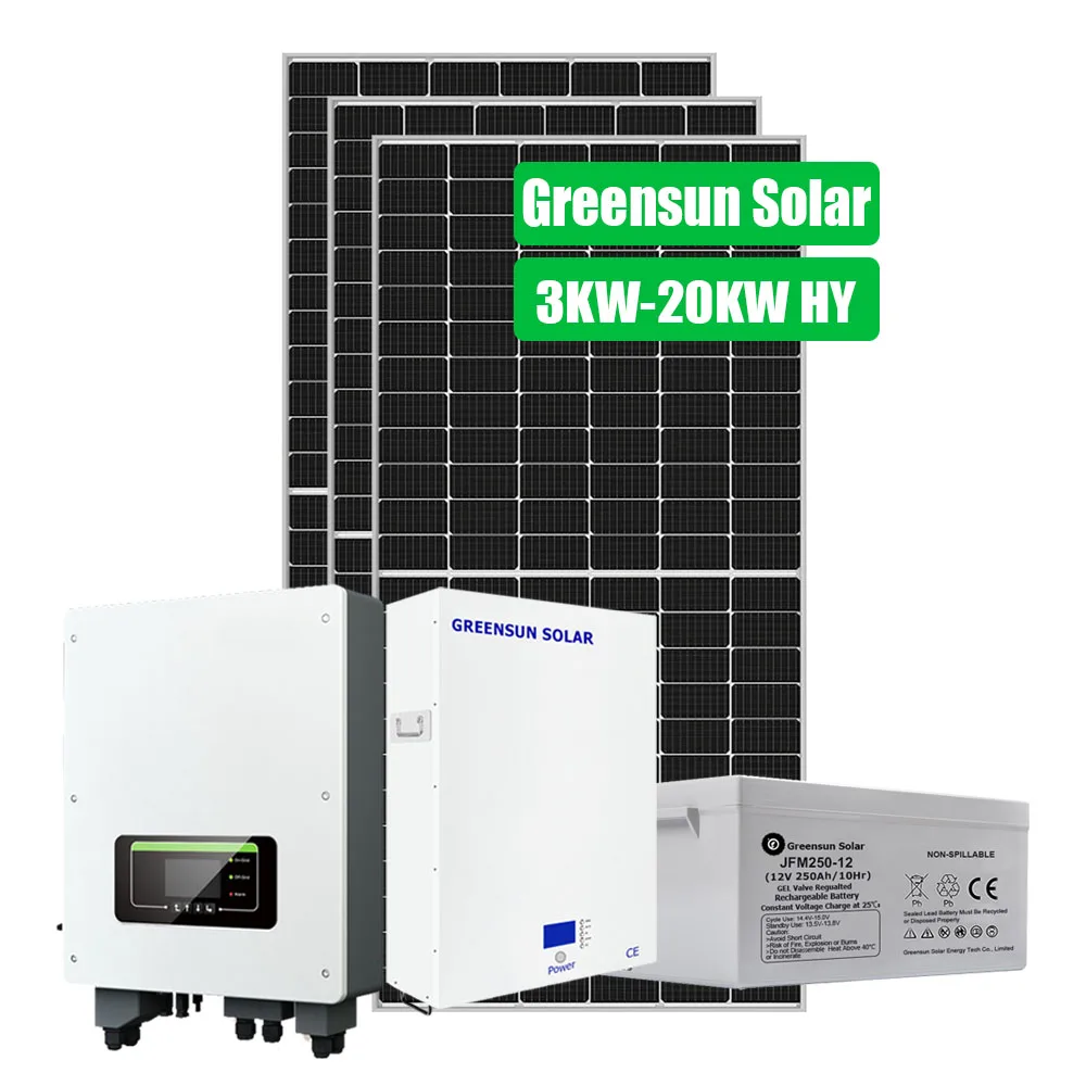 Greensun 5KW Solar Energy Storage System 3KW 4KW 5KW 6KW 8KW Hybrid Solar Panel System Home Factory Farm