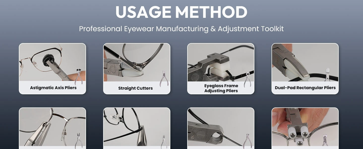 Optical Instruments Eyewear Repair Pliers And Screwdriver Set With Tools Holder Optical Tool