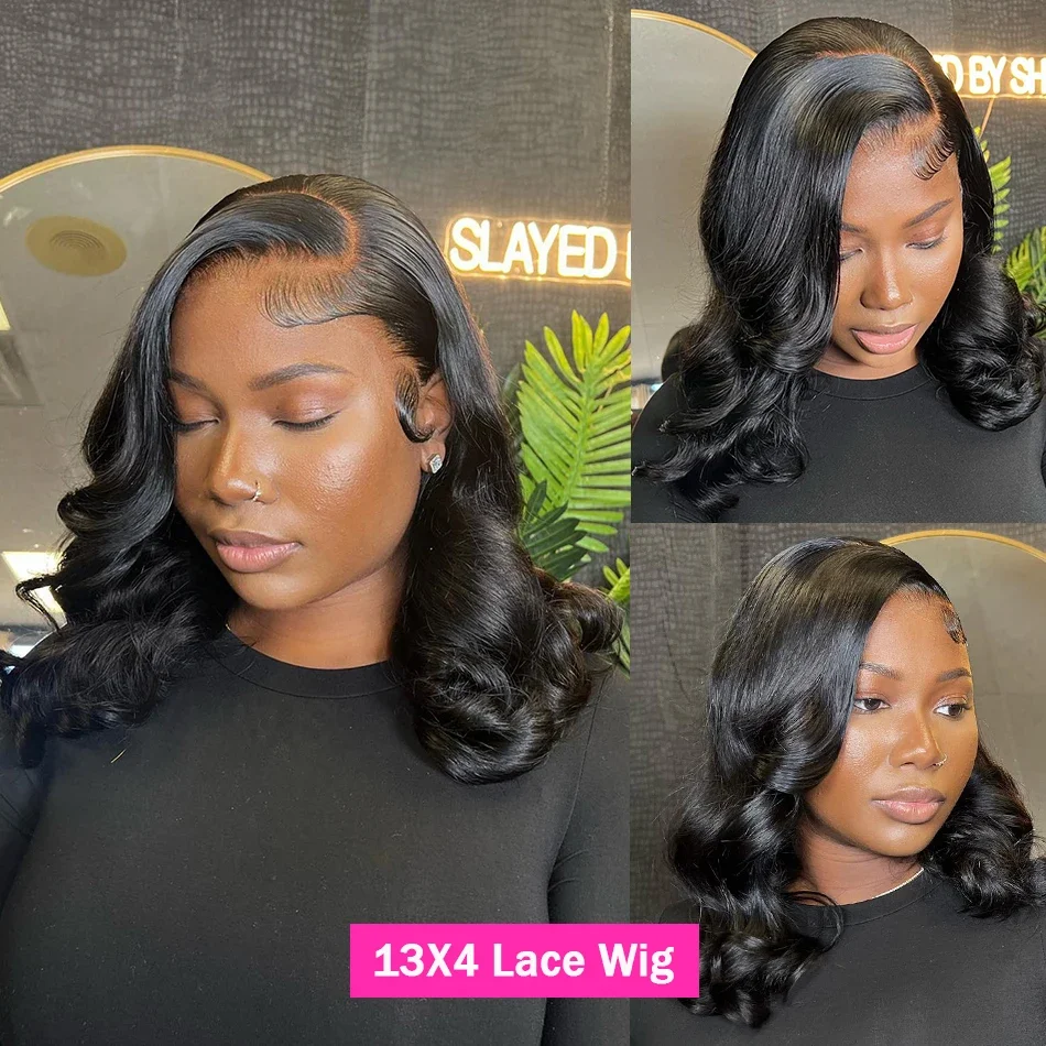 Parrucca bob lace frontal capelli veri body wave corta_voghion.com