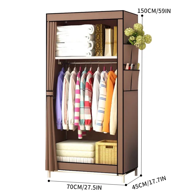Large Capacity Simple Wardrobe Fabric Wardrobe Assemble Fabric
