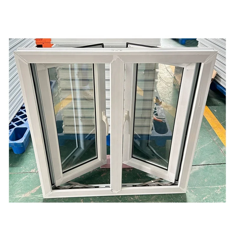 PVC Nassau Hurricane Impact Single Double Swing Out Casement Windows for Houses