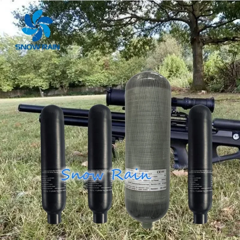 Original Factory Ce 2L 3L 4.7L 6.8L 4500Psi Scuba Carbon Fiber Cylinder Pcp Tank Carbon Fiber 300 Bar Pcp Air Tank 9L With Valve