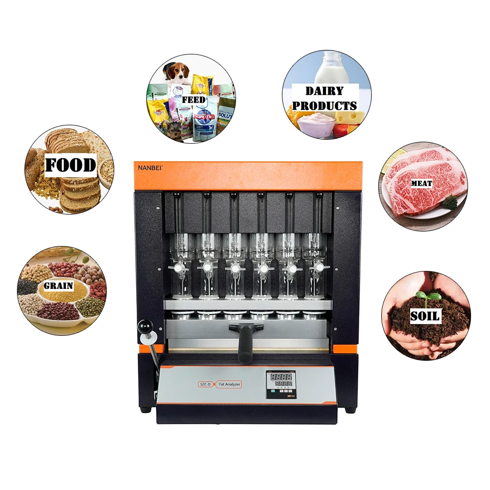 6 Channels Soxhlet Method for Fat Extraction Apparatus Soxhlet Extraction Fat Analyzer