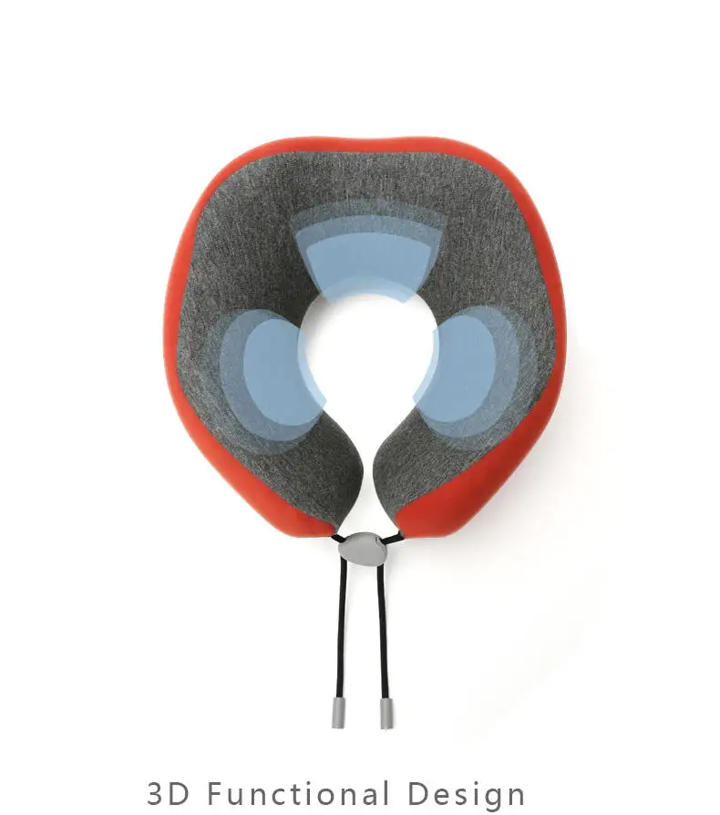 Upgraded Travel Neck Pillow for Airplane 100% Pure Memory Foam Travel Pillow for Flight Headrest Sleep