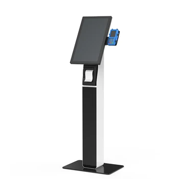 21.5 inch floor stand touch screen restaurant order payment kiosk self service