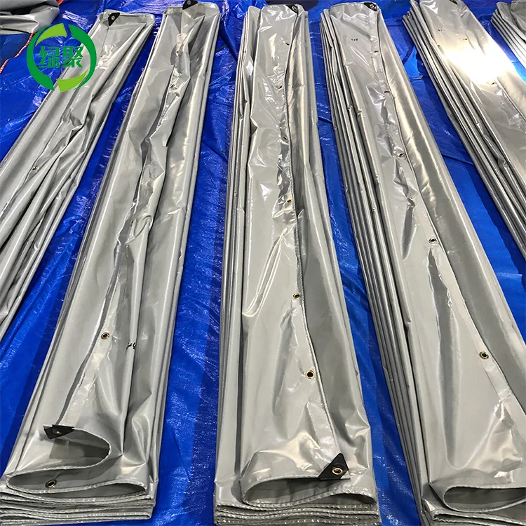 Огнестойкий водонепроницаемый серый цвет устойчивый к атмосферным воздействиям брезент для гаража склада