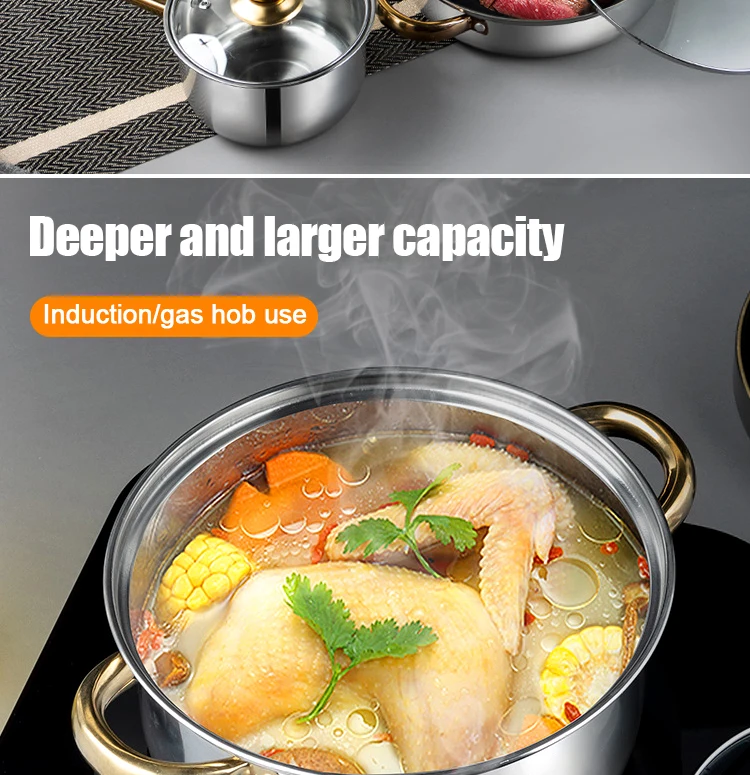 Golden Handle 12pcs Non Stick Cookware Set Stainless Steel Quality ...