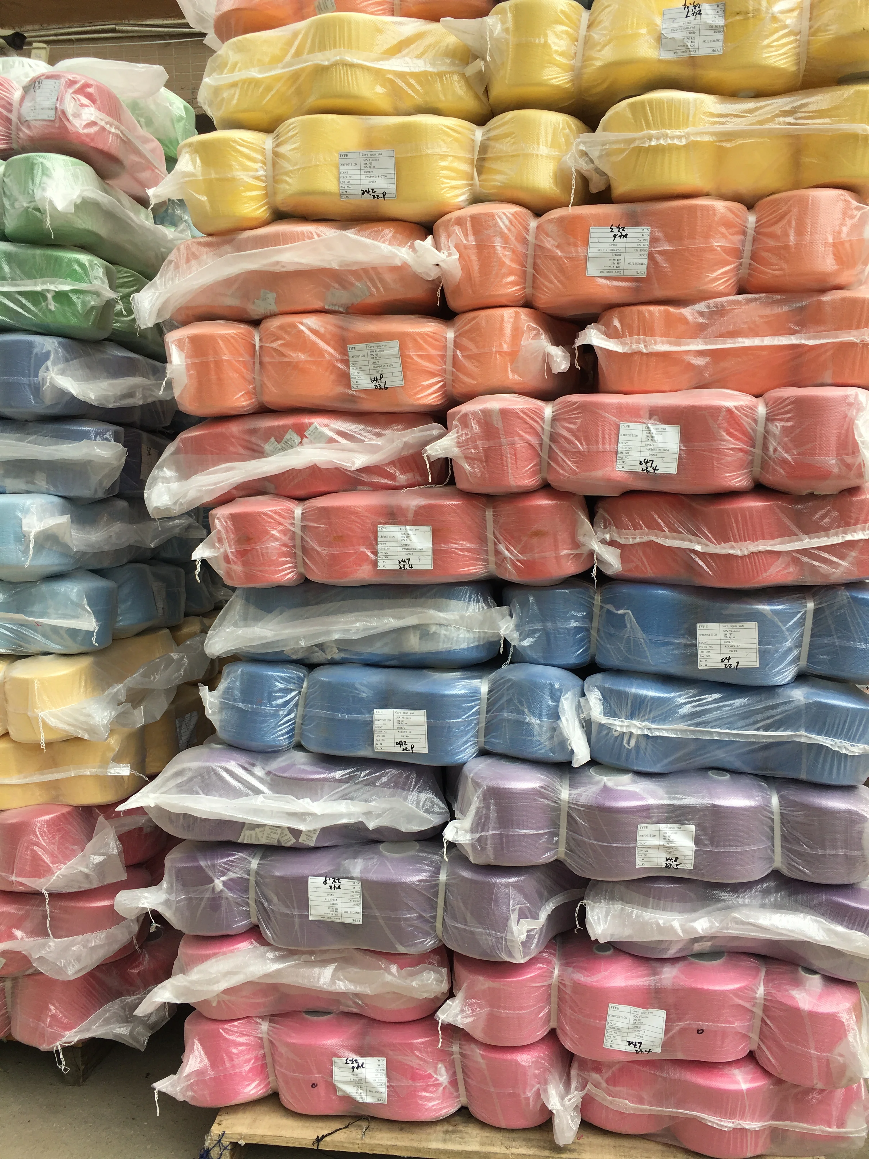 High Stretch Blend Yarn 81% Nylon 19% Knitting Spandex Covered Yarn for Weaving