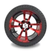 225/35-14 Red/Gloss Black