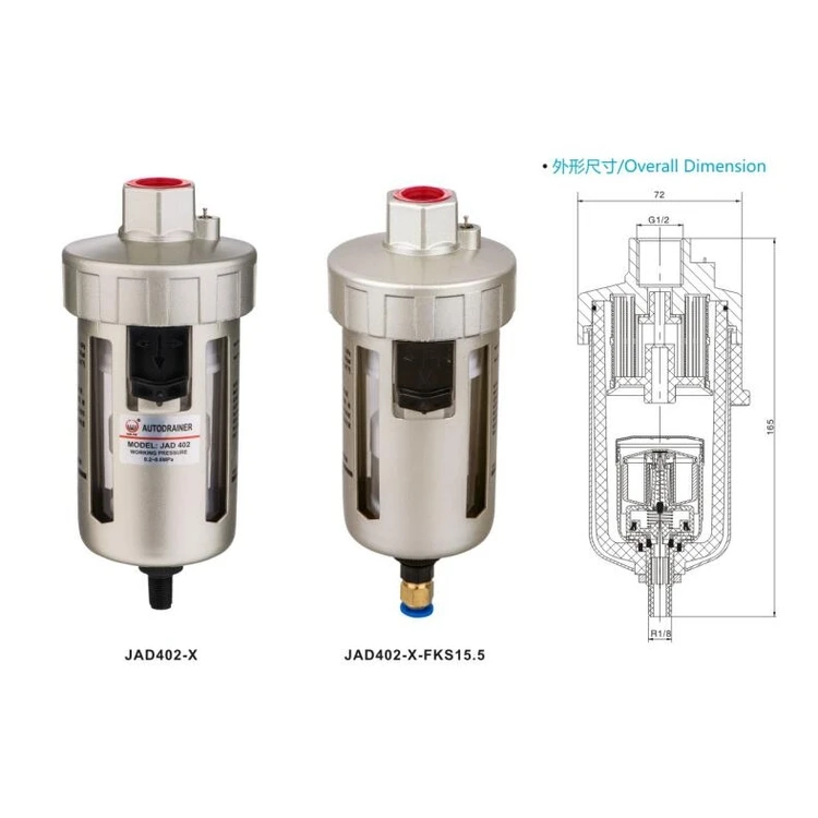 Jad5 Pneumatic Air Filter Compressor Auto Drain Valve For Air