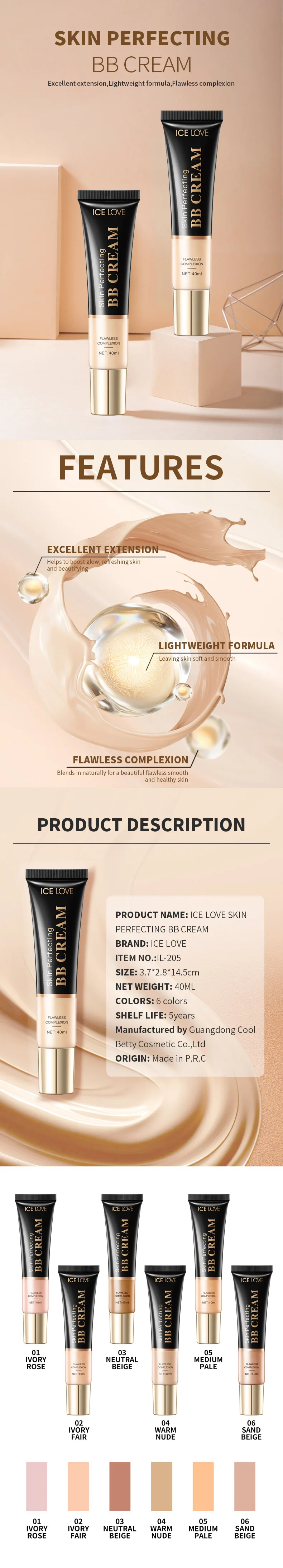 Correcting Color Face Makeup Full Coverage Liquid Foundation for Dark Skin Hydrating Light Waterproof Long Lasting BB Cream