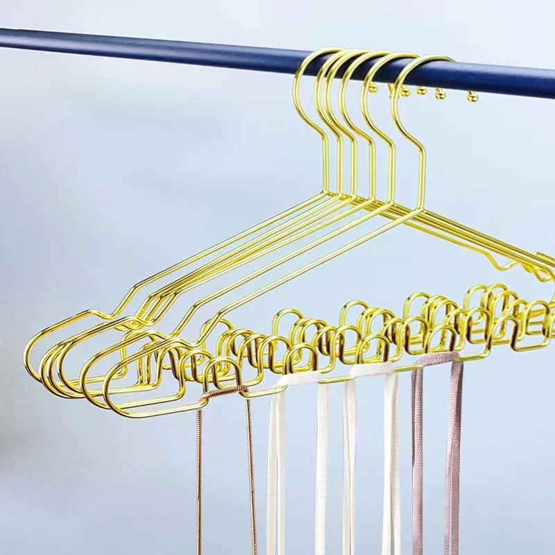 Lot De 5 Cintres Empilables Multifonctionnels Pour économiser De L'espace Pour Débardeurs, Soutiens-gorge, Caraco Isoles, écharpes, Kilt Ou Ceintures (doré/or Rose