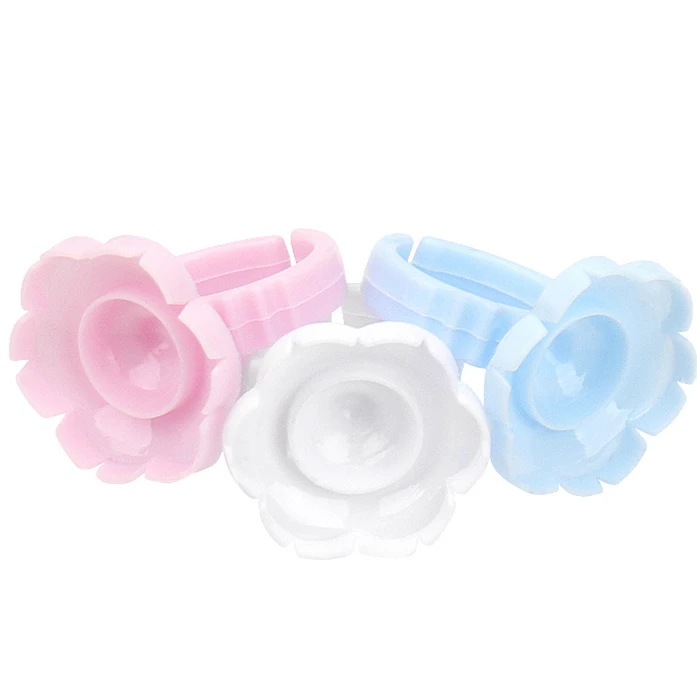 100 Stück Wimpern-Ringbecher Einweg – Für Wimpernverlängerung, Rosa, Praktisches Zubehör