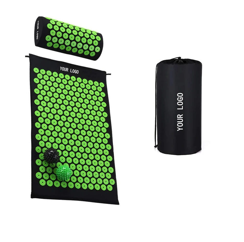 Yugland Shakti Mat Natural Cotton Acupressure Foot Mat,Massage Ball