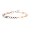 4mm rose gold white stone