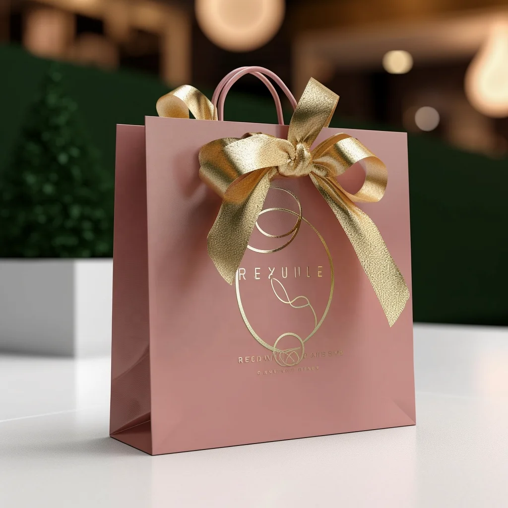 Luxury Brand Custom Logo Shoe Boutique Packaging Gift Paper Shopping Bag For Clothes