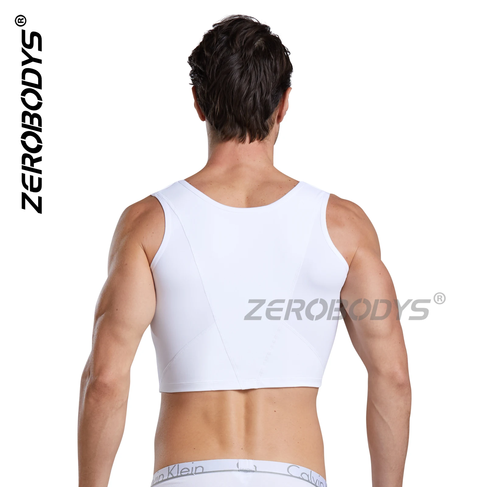 Wholesale Elasticity Compression Push up Chest Men Body Shaper Front Zipper  Bra Post Surgery Bra