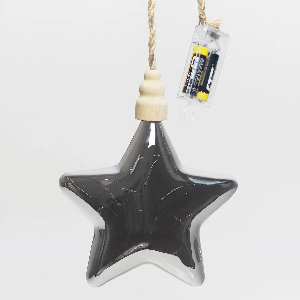 Christmas decorative hanging star ornaments battery operated light up star ornament with lights