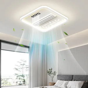 Zeal Lighting Intelligent Voice Control Living Room Smart Bladeless Full Spectrum Ceiling Fan Lamp with Light