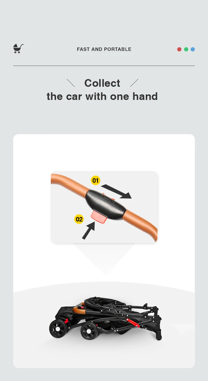 Traveling System Aluminium Light weight easy fold baby travel pram deluxe baby stroller baby buggy