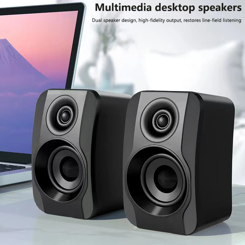 Computer Small Speaker Desktop Computer Laptop Home Desktop Wired Subwoofer Game Portable Speaker
