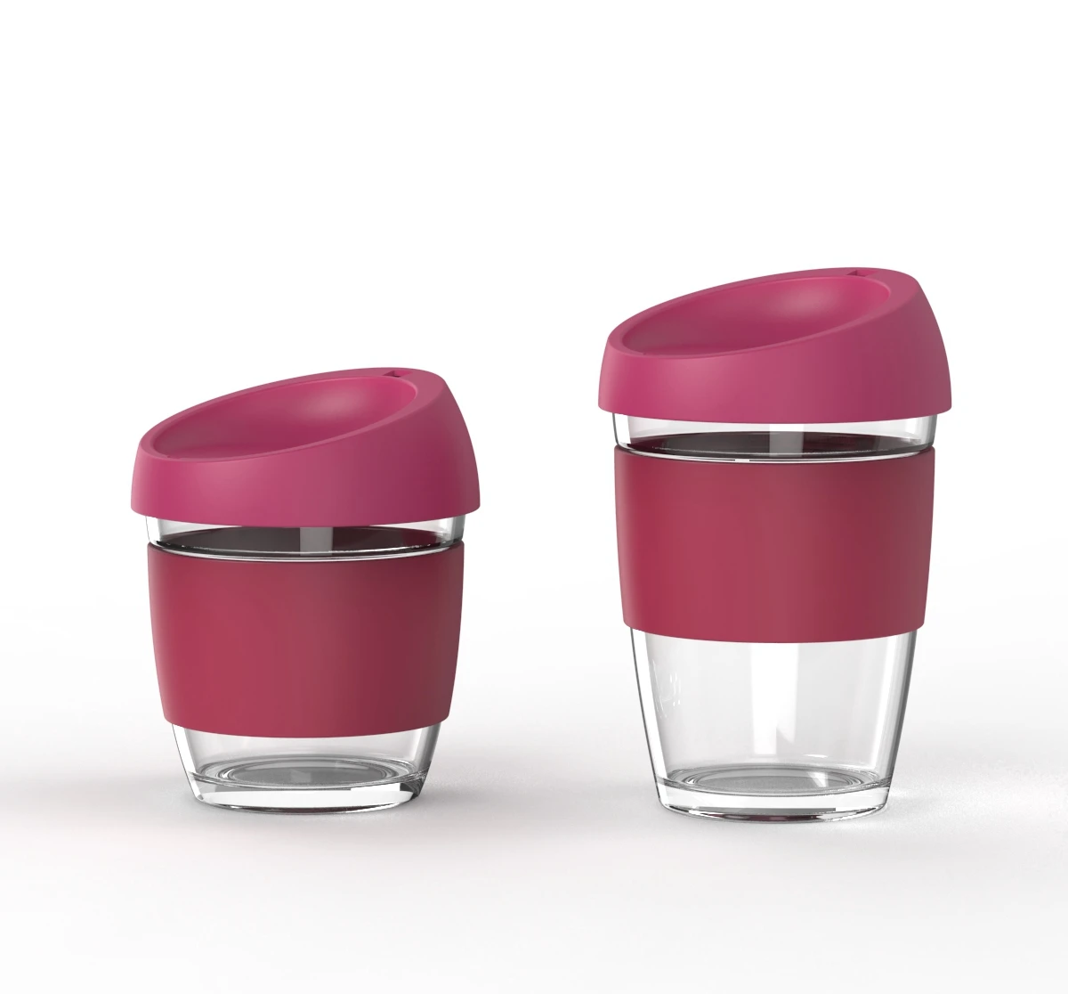 8oz/12oz Silicone Ecofriendly Recycle Reusable Glass Cup With Cork