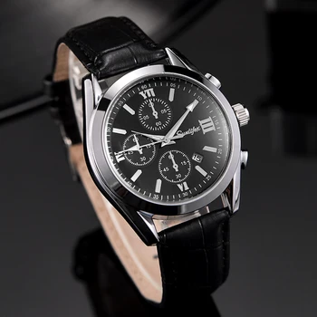 High Quality Fashion Casual Business Simple Hands Belt Calendar Quartz Watch For Daily Use