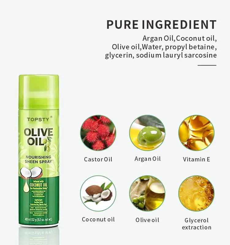 Olive Oil Oil Hair Protectant Spray From Heat Flat Iron Straightening Prevents Damage Dryness Breakage Split Ends