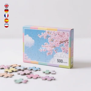 Manufacturer Puzzle Peach Blossom Tree Scenery Customize 500 Piece Jigsaw Puzzles for Children and Adults