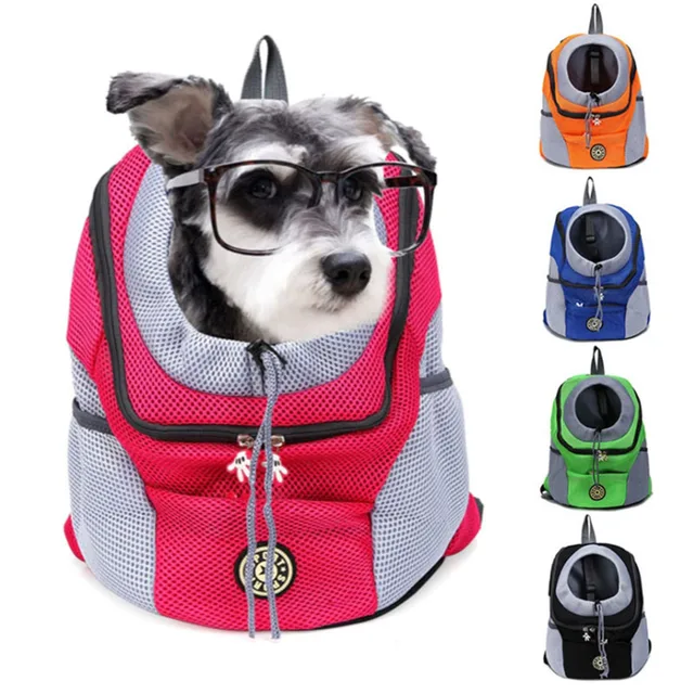 New Hot Double Shoulder Portable Travel Outdoor Pet Dog Front Mesh Backpack Pet Dog Carrier Bag