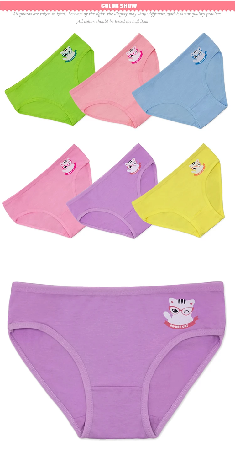 Cute Cartoon Little Girls Models Underwear Sweet Design Young Girls