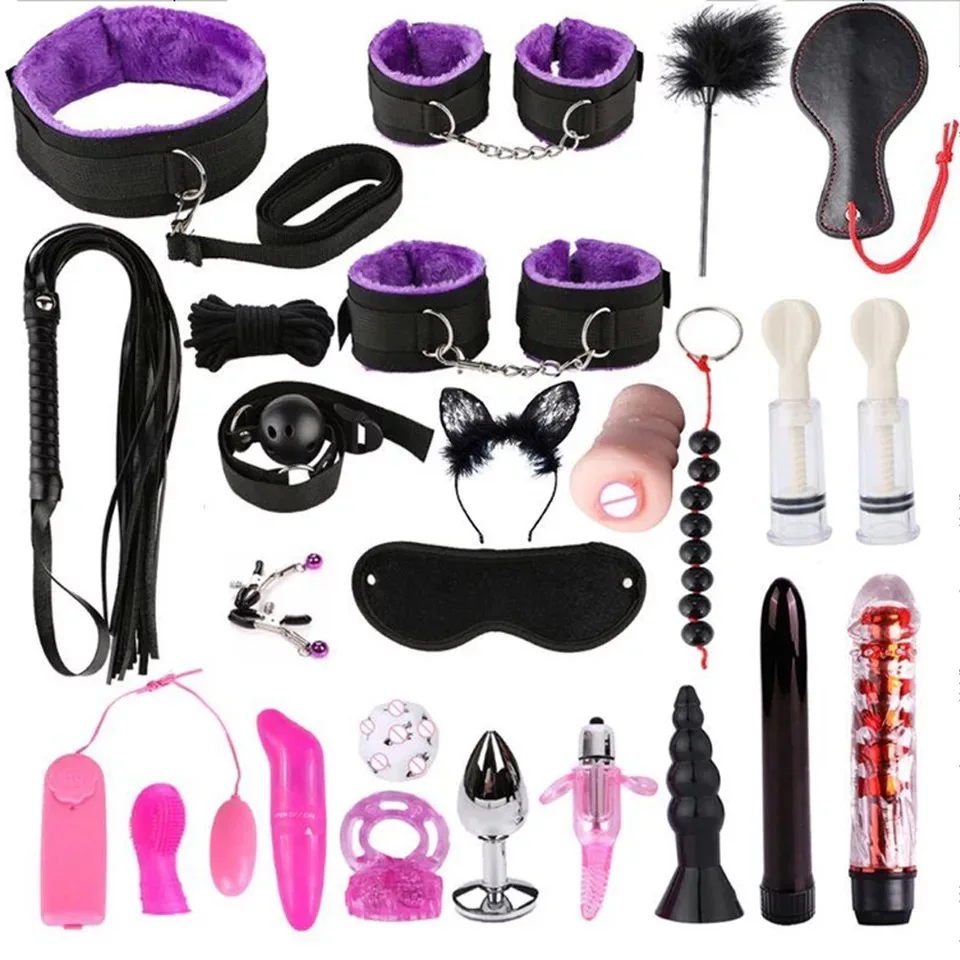 Wholesale Popular Amazon Bdsm 25Pcs/Set Sex Bondage Kit Nipple Clamps  Restraint Leather Bondage Adult Sex Games Set For Couples From m.alibaba.com