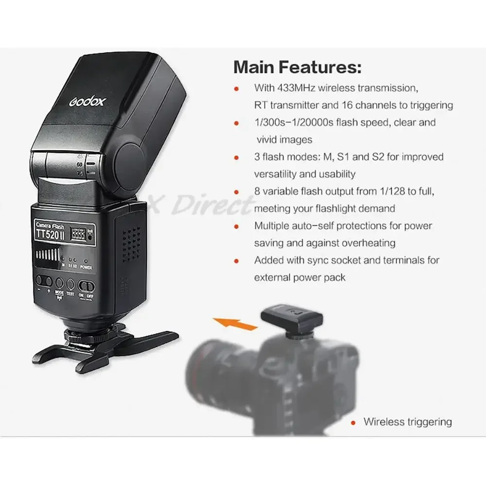 tt520 ii camera trigger flash
