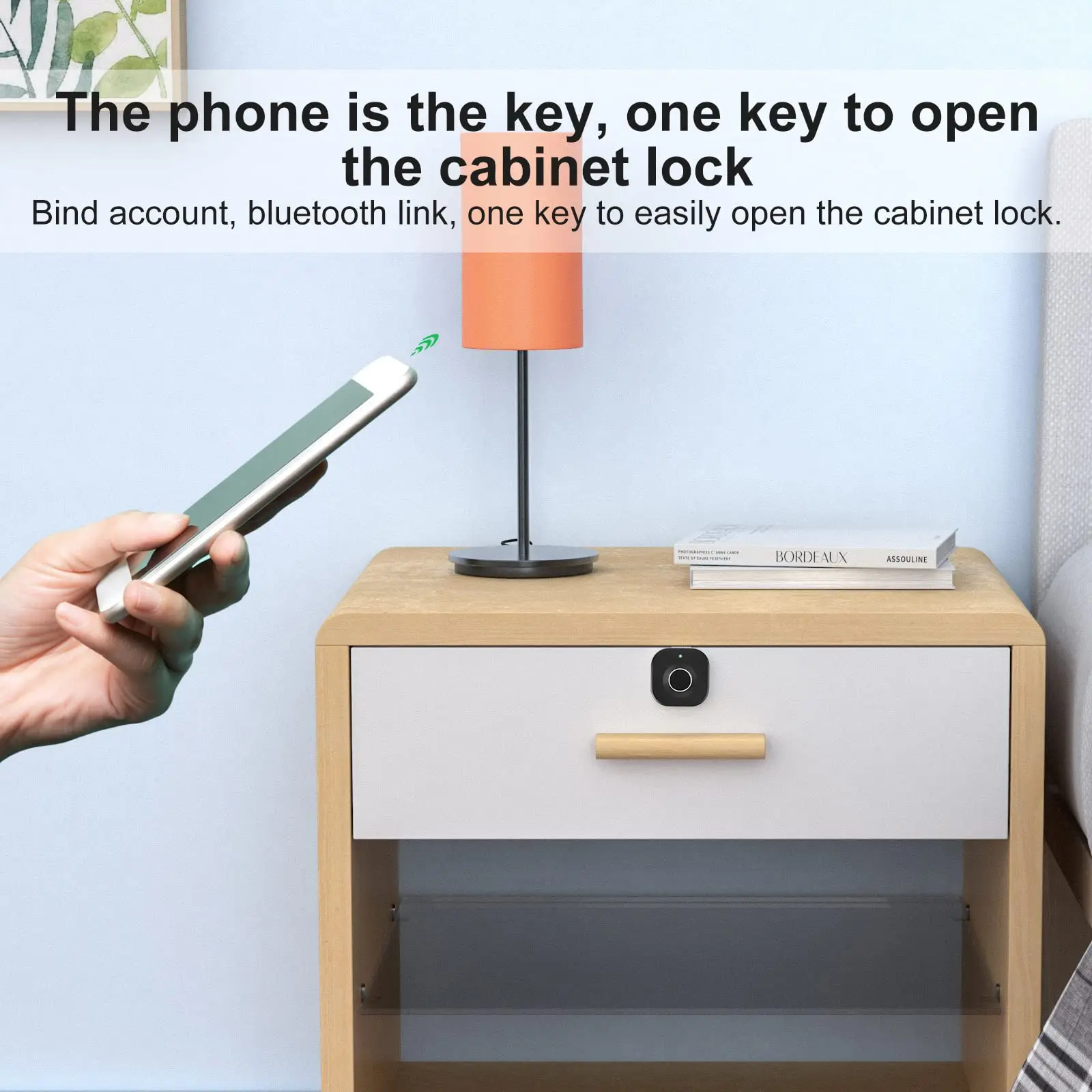Tuya  Fingerprint Cabinet Locks Biometric Keyless Wooden Box Furniture Drawer Fingerprint Locks