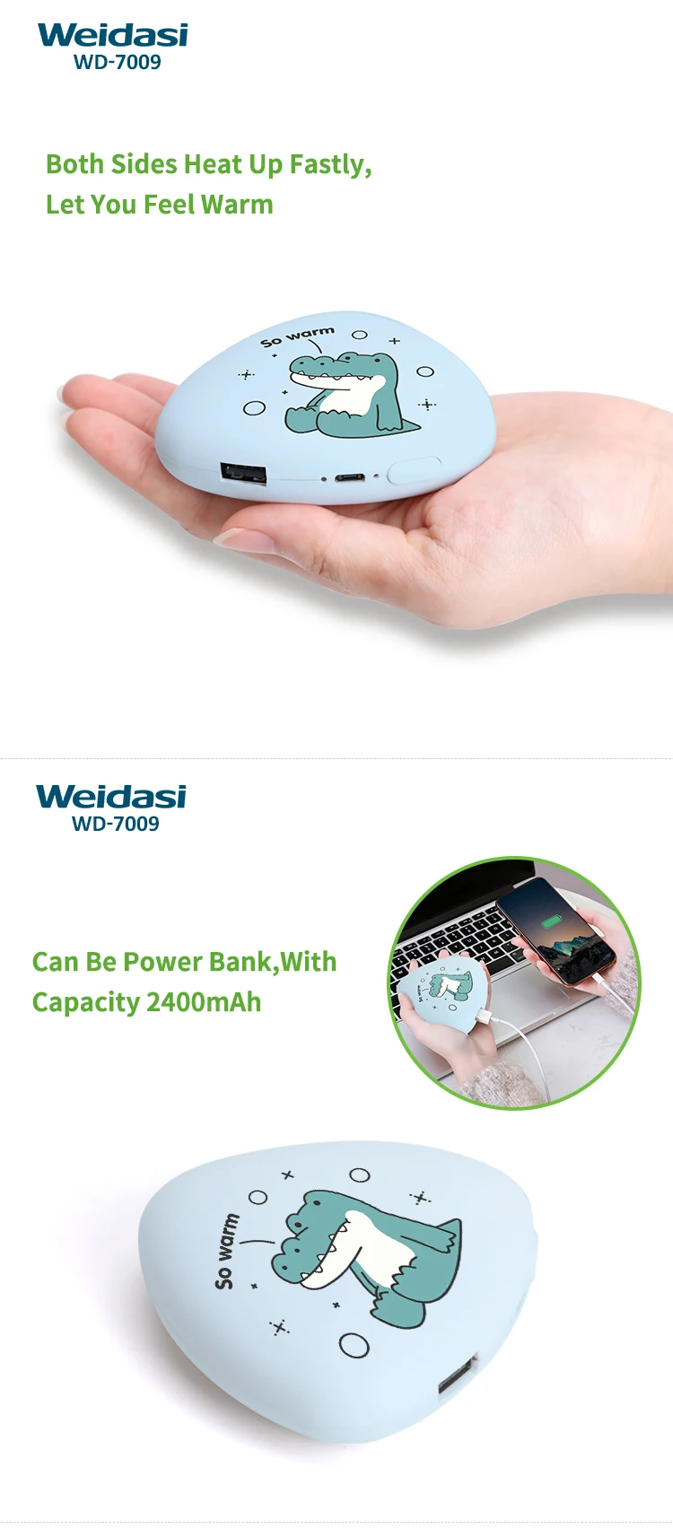 Mini Hand Warmer, 2400mAh, USB - detail 8