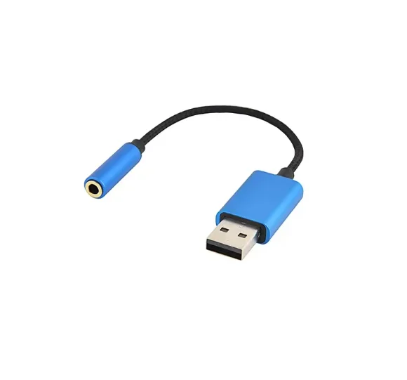 Adaptador de auriculares USB DUKABEL, Adaptador USB a Aux con Jack TRRS