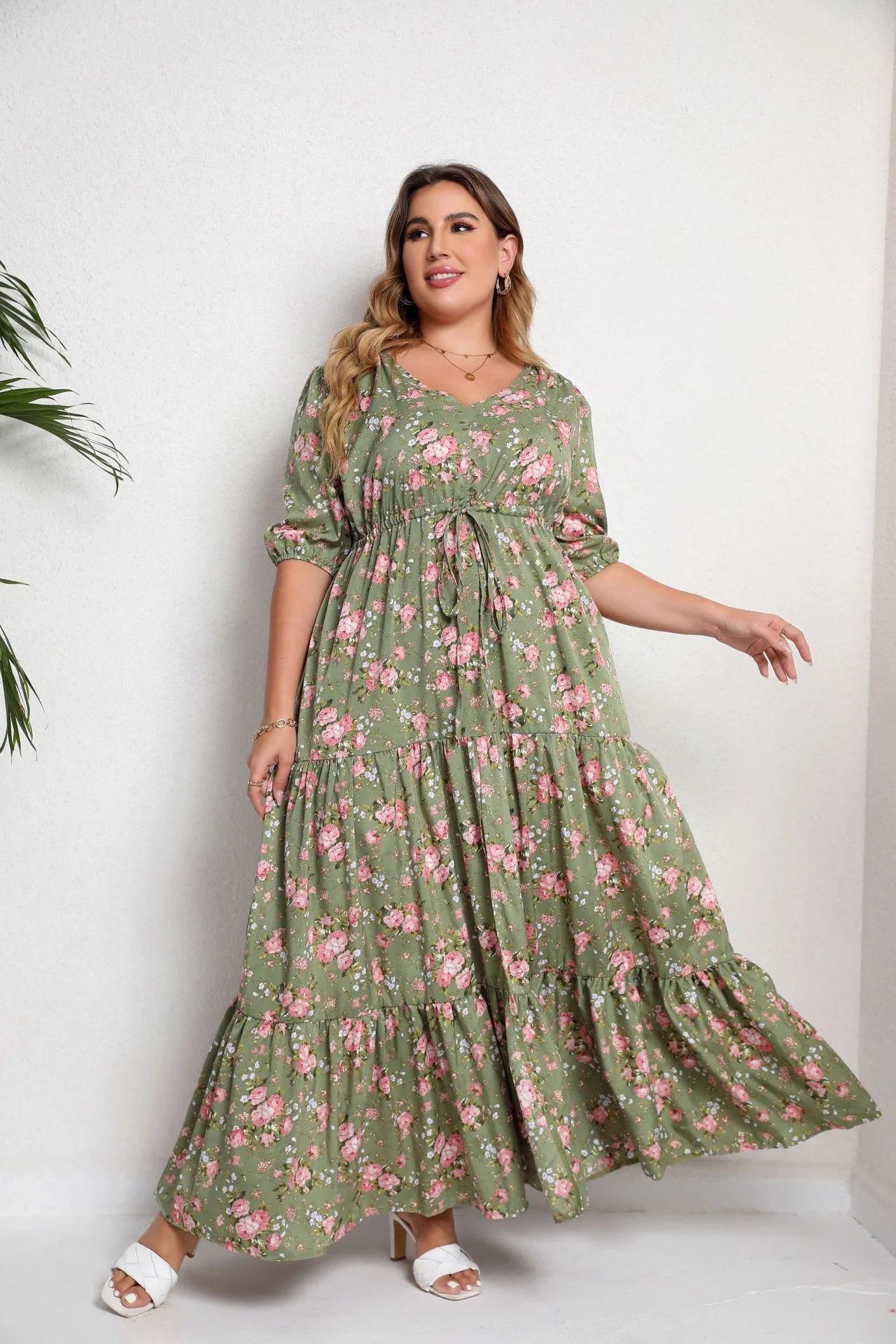 frill layered maxi dress Bella and Bloom Boutique main image 0