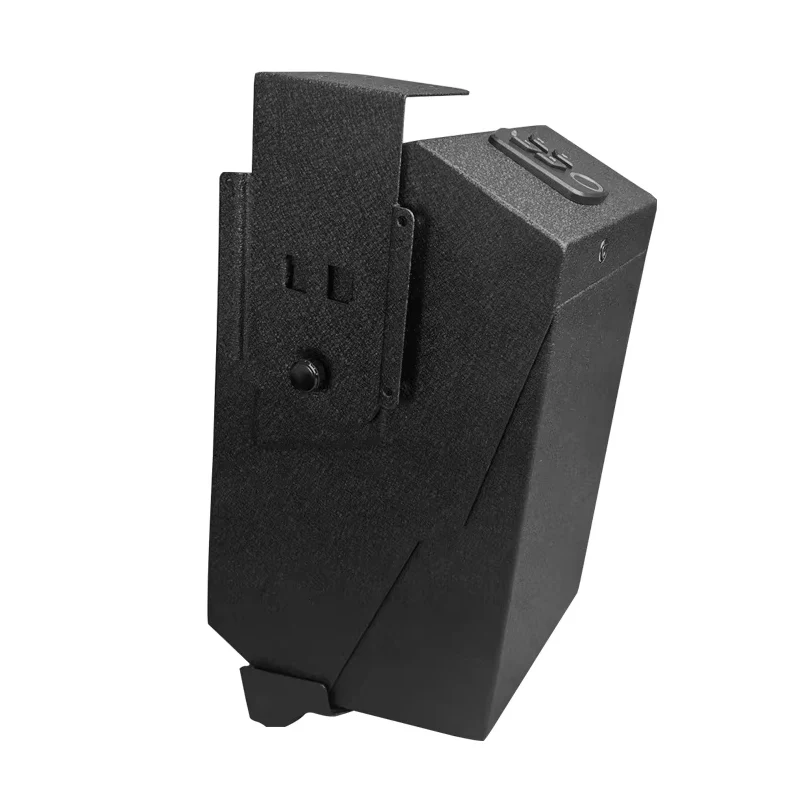 Mounted Fingerprint Gun Safe Box Quick Access Handgun Safe for Nightstand with Digital Keypad & 2 Emergency Keys
