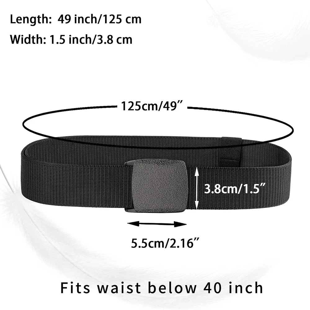 Durable Hot Selling Tactical Fashion Nylon Belt Lightweight Plastic Buckle Metal Free Tactical Belt