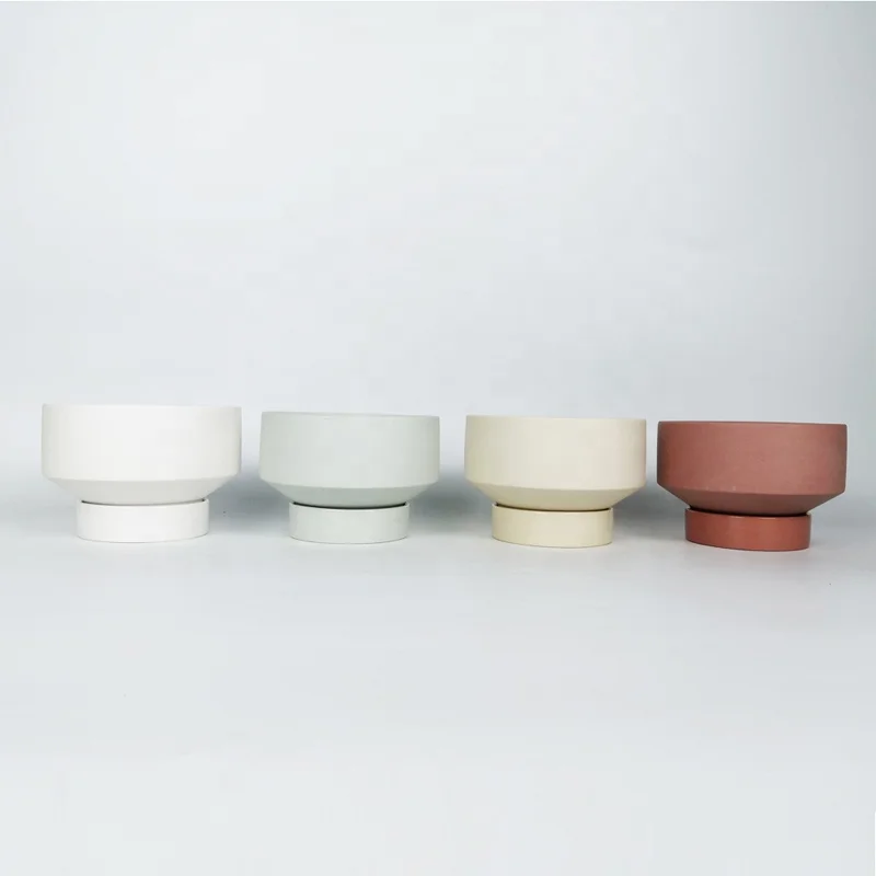 Уникальные мини-горшки для цветов YBH матовые серые Мини-керамические горшки