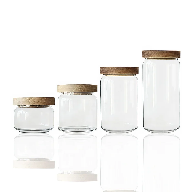 Bamboo And Glass Jar Set  Glass jars, Kitchen organization, Decor